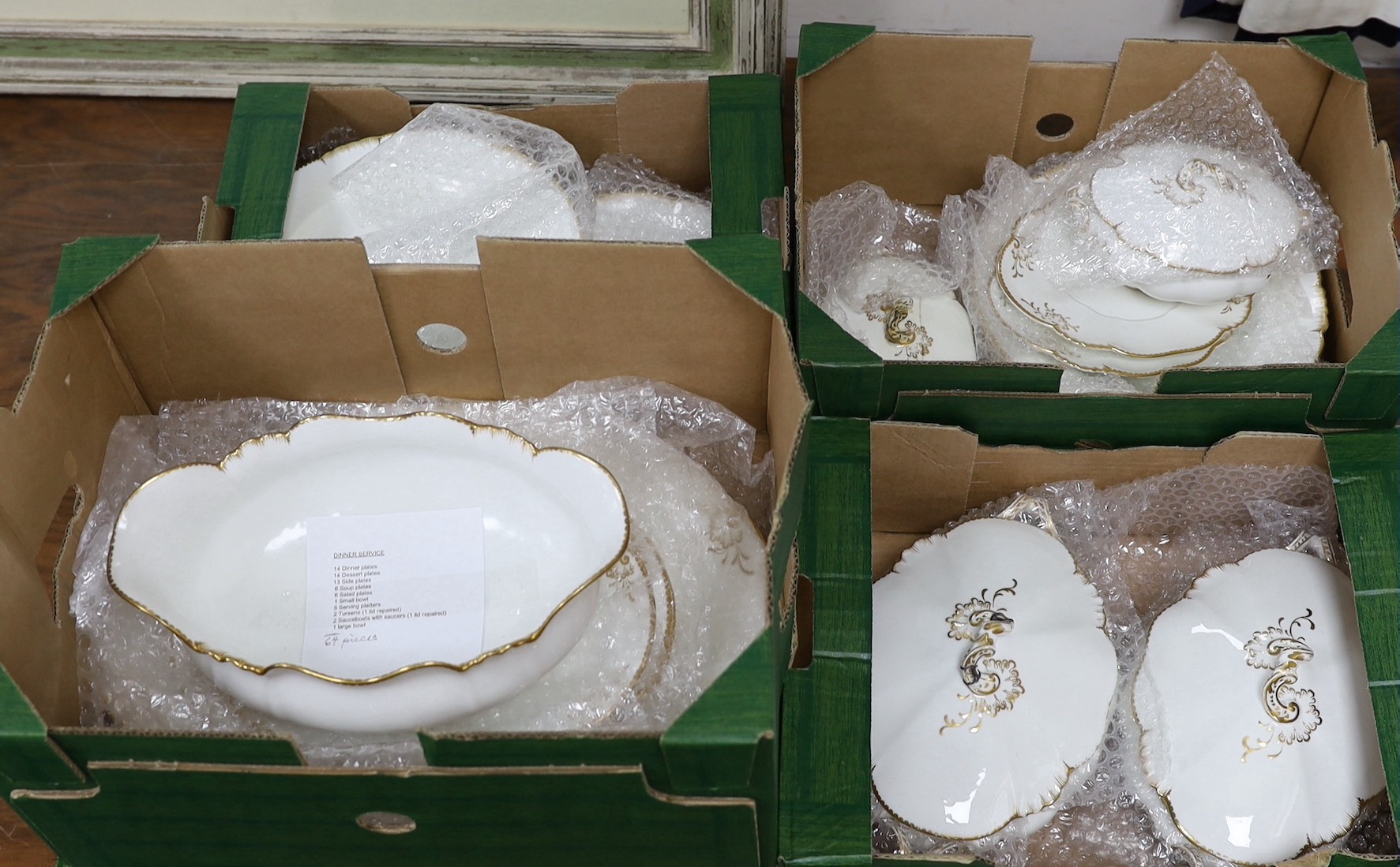 A large Maple & Co. dinner service (64 pieces)